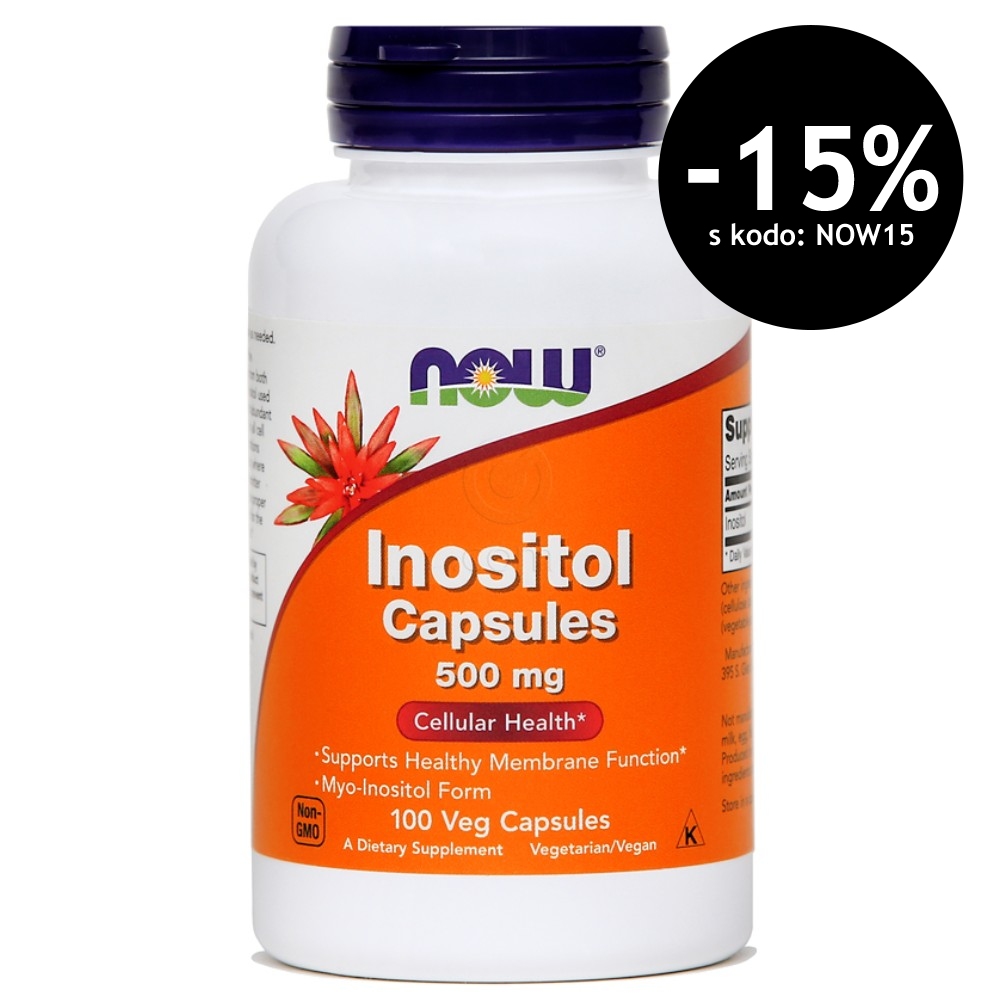 Inozitol 500 mg NOW, kapsule (100 kapsul)